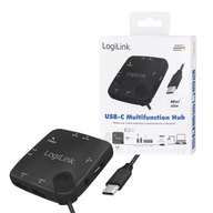 LogiLink 3-portowy USB-C z czytnikiem kart OTG