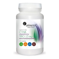 CYNK ORGANICZNY Trio 15 mg 100 tabl Odporność Włosy Skóra Paznokcie ALINESS