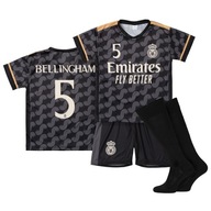 Futbalový kostým / komplet + gamaše BELLINGHAM REAL MADRID 5 veľ. 146