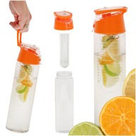 Butelka na wodę z wkładem na owoce pomarańczowa