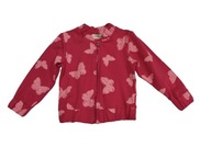 Bluza rozpinana bomberka różowa dla dziewczynki r.140, w motylki