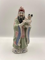 Porcelanowa figurka chińska mędrzec Cao Guojiu