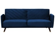 Sofa kanapa rozkładana welur niebieska