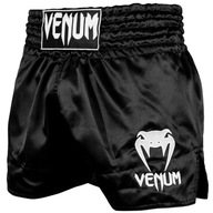 Klasické šortky Venum Muay Thai Black White S