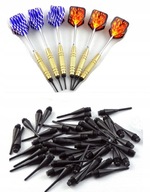 НАБІР З 6 ДРОТИКІВ ДЛЯ ДРОТИКА 100 НАКОНЕЧНИКІВ СТРІЛ АЛЮМІНІЄВИЙ СТРИЖЕНЬ