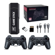 VÝKONNÁ RETRO KONZOLA 4K 30000 HIER + 2 PADY + KARTA 64GB GAME STICK TV HRA