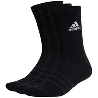 Ponožky Adidas Cushioned Crew Socks 3P čierne IC1310 3 Páry VEĽ. 37/39