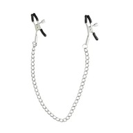 Svorky na bradavky - S&M Chained Nipple Clamps