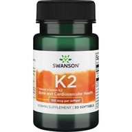 SWANSON Vitamin K2 Natural 100 mcg (30 kaps.)