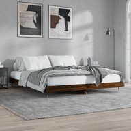 Rám postele hnedý dub 140x200 cm materiál drevoderivácia