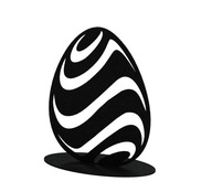 Figúrka Veľkonočné veľkonočné vajíčko Kovová ozdoba čierna