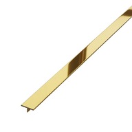 Listwa T - Teownik dekoracyjny stalowy kolor złoty poler 270 cm 15 mm