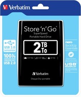 Externí HDD disk Verbatim Store 'n' Go 2TB Černý (53177)