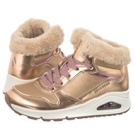 Zimné športové topánky pre deti Skechers Zlaté