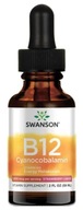 Swanson Vitamín B12 59ml v tekutine Nervový systém Zlepšenie pohody