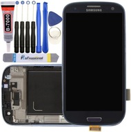 WYŚWIETLACZ Z RAMKA DO SAMSUNG GALAXY S3 i9300 GRANATOWY LCD ŁATWY MONTAŻ