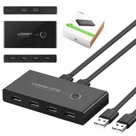 UGREEN SWITCH USB BOX 4xUSB 2.0 HUB PRZEŁĄCZNIK KVM ROZDZIELACZ