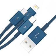 BASEUS SUPERIOR KABEL 3W1 USB DO MICRO USB / USB-C / IPHONE LIGHTNING 1,2M