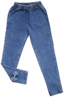Nohavice legíny ala jeans mašlička modrá 122