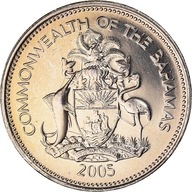 Moneta, Bahamy, Elizabeth II, 25 Cents, 2005, MS(6