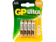 4x BATÉRIA ULTRA ALKALINE GP AAA tužkové LR3 1,5V