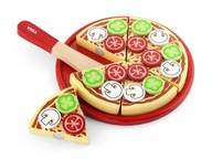 Drewniana Pizza do krojenia z dodatkami Viga Toys