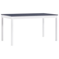 Jedálenský stôl bielo-sivý 140x70x73 cm borovicové drevo