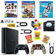 KONSOLA PLAYSTATION 4 PS4 SLIM 1TB 1000GB + 2x PAD + 3 GRY - MEGA ZESTAW