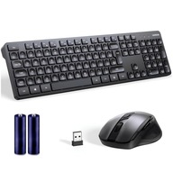 Súprava klávesnice a myši Ugreen čierna + 2× Alkalická batéria Esperanza AAA (R3) 1 ks