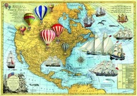 Puzzle Severná Amerika 1500 dielikov.
