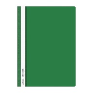Zielony skoroszyt Oficio A4 PVC twardy - blaszka i wąs o długości 16,5 cm