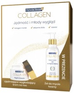 Novaclear Collagen Zestaw kosmetyków do twarzy krem na noc +żel do mycia