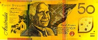 AUSTRÁLIA 50 dolárov DAVID UNAIPON Zberateľská bankovka Pozlátená