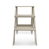 Stolička-schodíky sivá, drevo, Poľský produkt