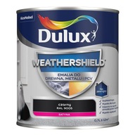 Dulux Weathershield smalt na drevo kov a PVC čierna RAL 9005 0,7l