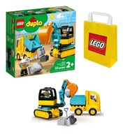 LEGO Duplo 10931 - Nákladné auto a pásové rýpadlo | Darčeková taška