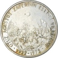 Moneta, Turcja, 50 Lira, 1972, AU(55-58), Srebro,