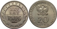 BU22. 20 ZŁOTYCH 1974 XXV LAT RWPG PRÓBA NIKIEL STAN: I