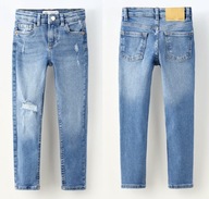 ZARA spodnie jeansy rurki skinny z rozdarciami
