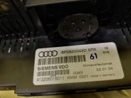 AUDI A3 8P PANEL klími klimatizaci 8P0820043D
