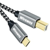 KABEL PRZEWÓD USB 2.0 USB-B DO USB-C DO DRUKARKI OPLOT WIREWAY WW332101 1m