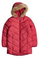 Dievčenská bunda ROXY zimná páperová prešívaná parka s kapucňou 12 rokov