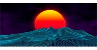 HERNÁ PODLOŽKA POD MYŠ 90x40 cm - Retro Sun - Kraken Wargames
