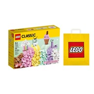 LEGO CLASSIC #11028 - Kreatywna zabawa pastelowymi kolorami + Torba LEGO