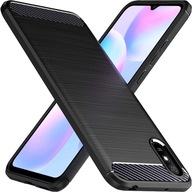 Etui Pancerne Karbon do Xiaomi Redmi 9A + Szkło 9H