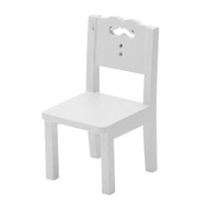 Domček pre bábiky Drevená miniatúrna drevená biela stolička