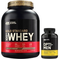 OPTIMUM GOLD WHEY STANDARD proteín 2270g + OPTI MEN VITAMIN set USA