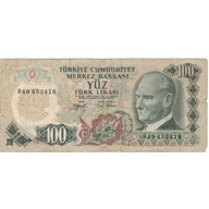 Banknot, Turcja, 100 Lira, 1970, 1970-10-14, KM:18