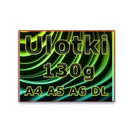 Ulotki 130g A4 250szt A5 500szt A6 1000szt