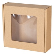 Krabička s okienkom 130x130x40 Fasónový kartón Darčekové balenie